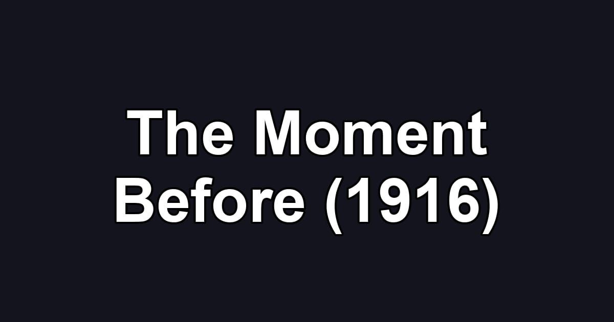 The Moment Before (1916)