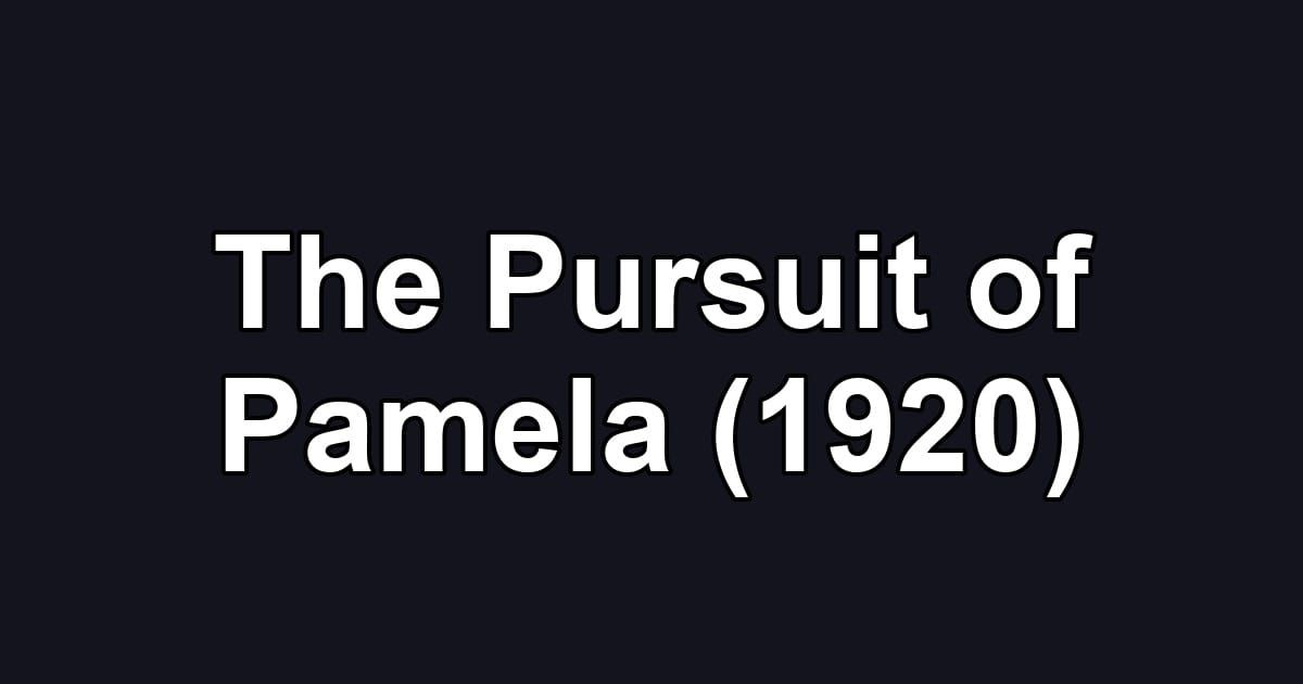 The Pursuit of Pamela (1920)