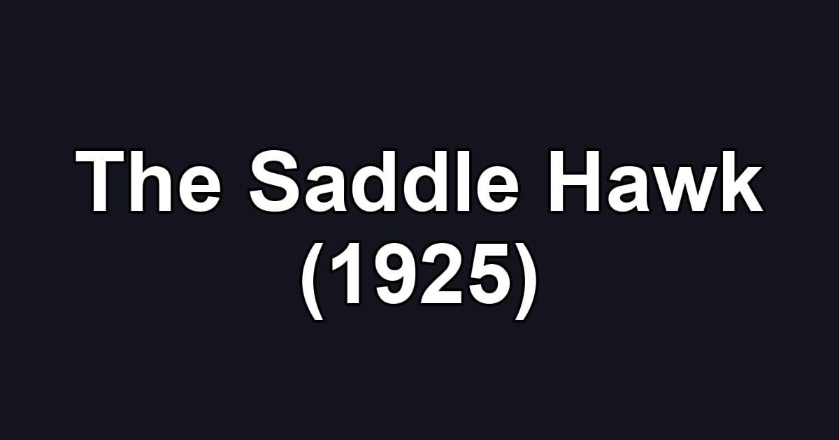 The Saddle Hawk (1925)