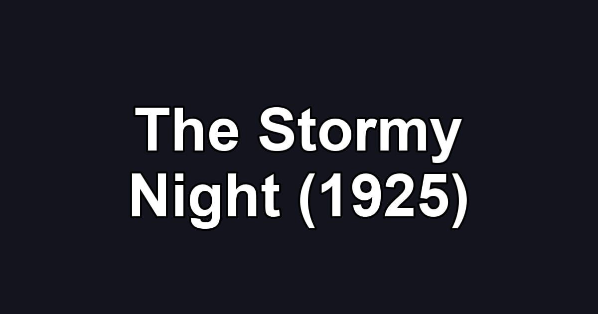 The Stormy Night (1925)