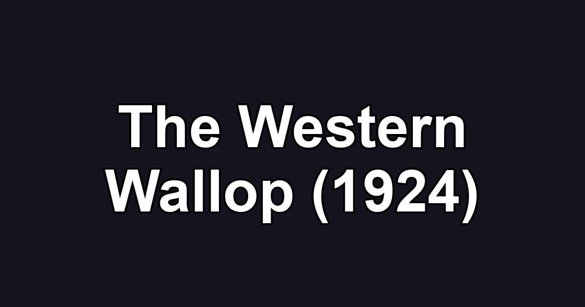 The Western Wallop (1924)