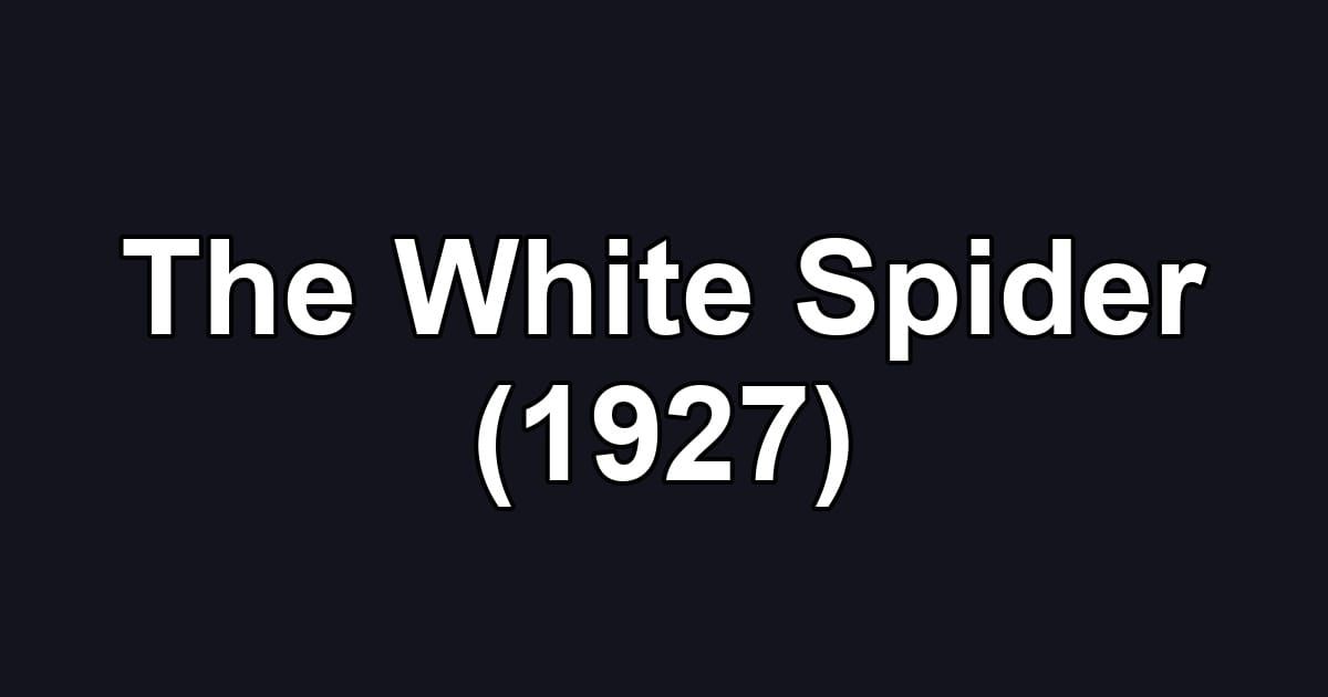 The White Spider (1927)