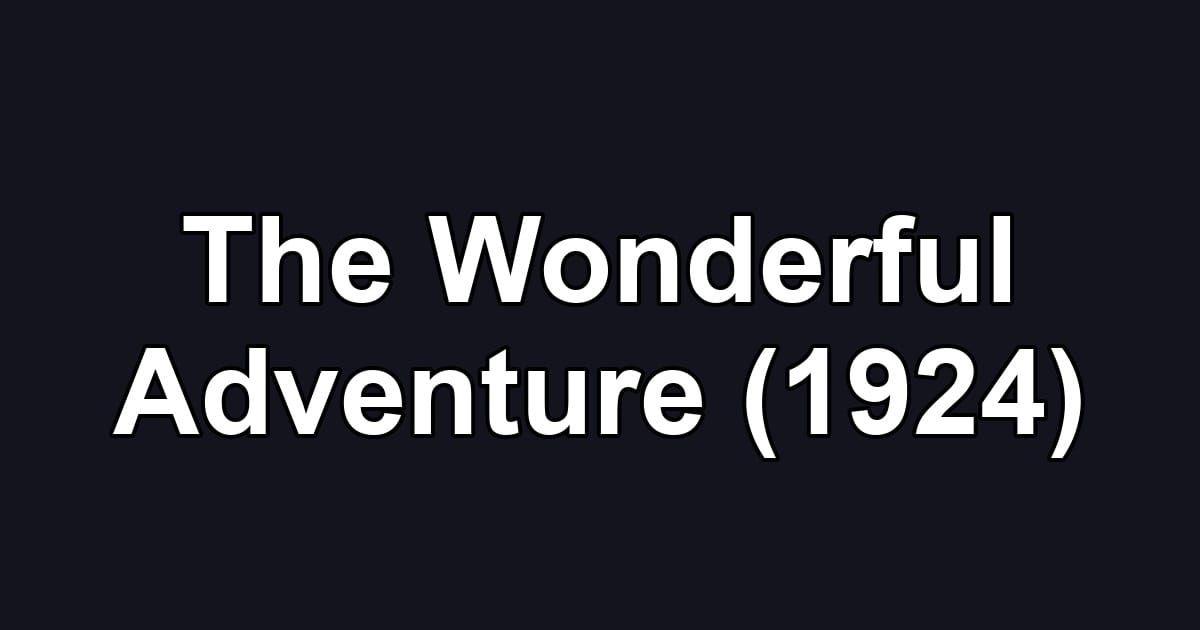 The Wonderful Adventure (1924)