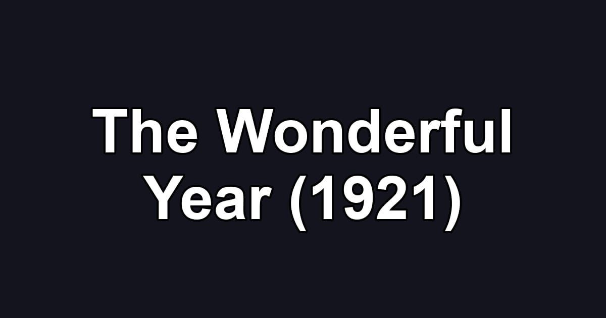 The Wonderful Year (1921)