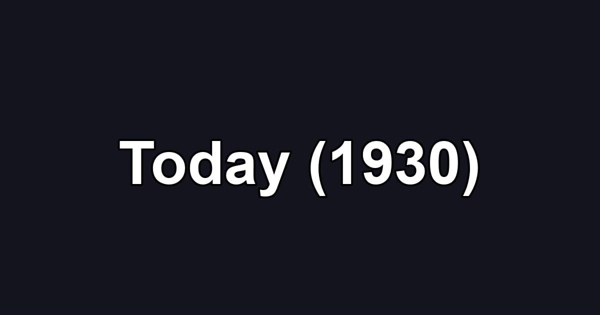 Today (1930)
