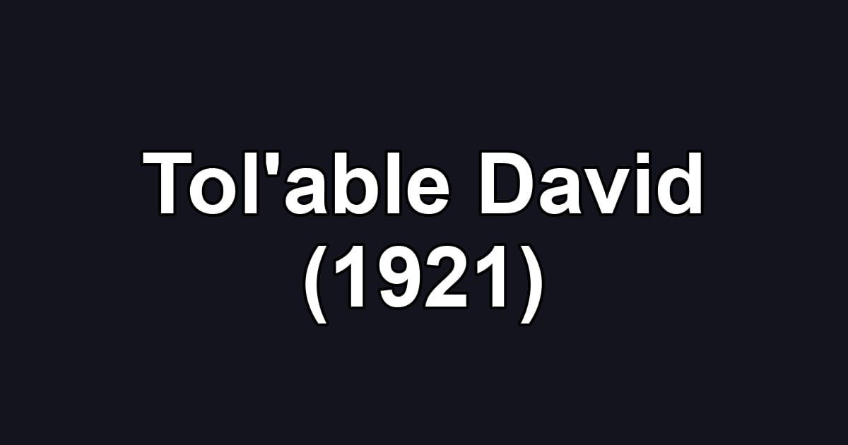 Tol'able David (1921)