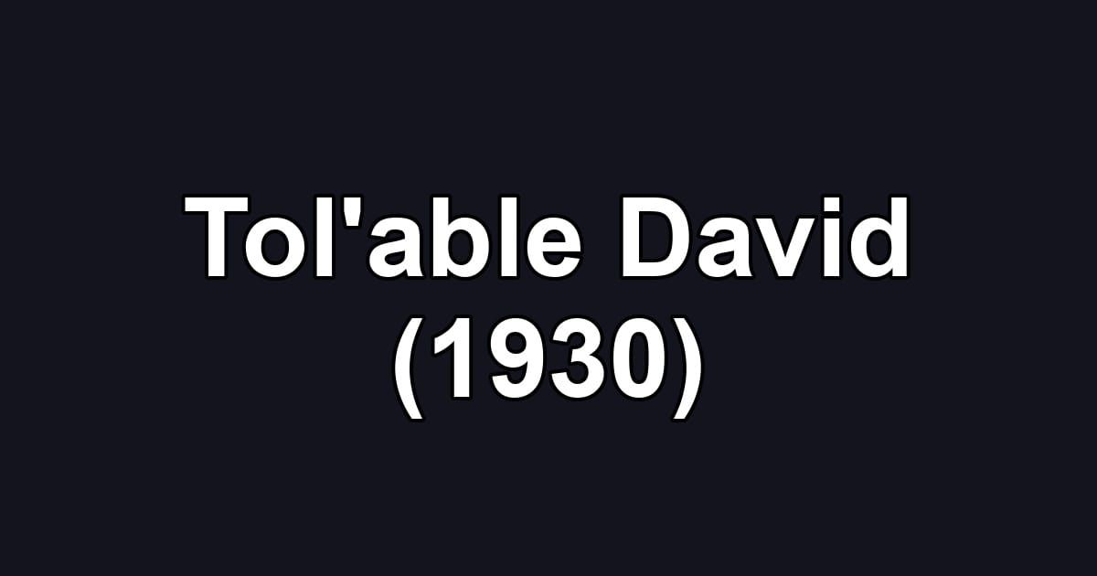 Tol'able David (1930)