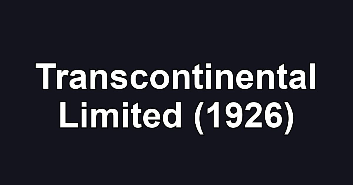Transcontinental Limited (1926)