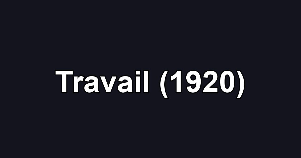 Travail (1920)