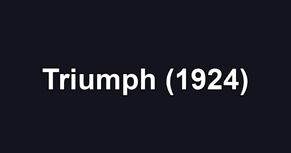 Triumph (1924)