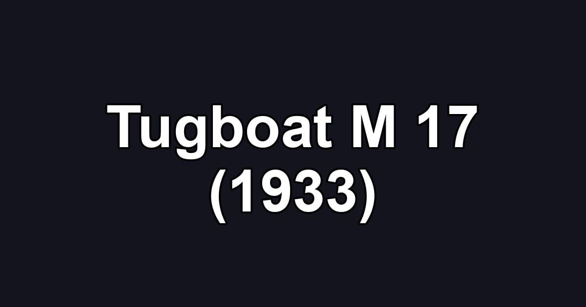 Tugboat M 17 (1933)