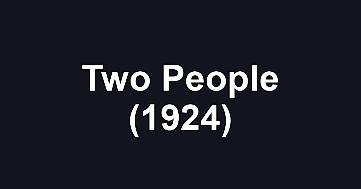 Two People (1924)