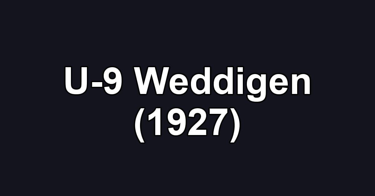 U-9 Weddigen (1927)