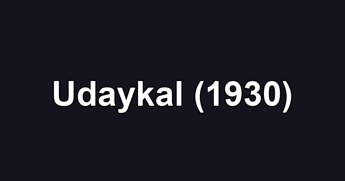 Udaykal (1930)
