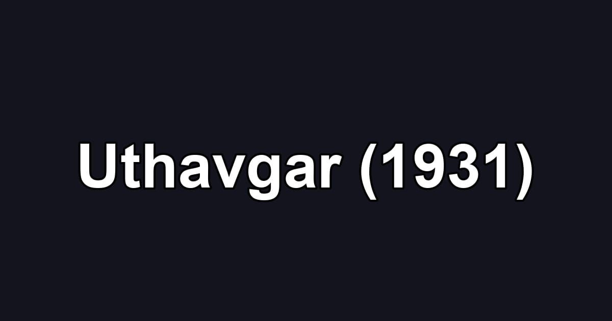 Uthavgar (1931)