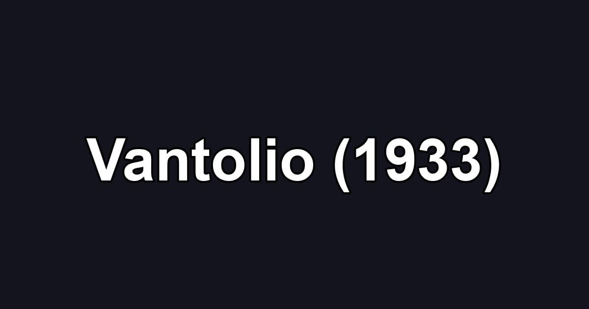 Vantolio (1933)