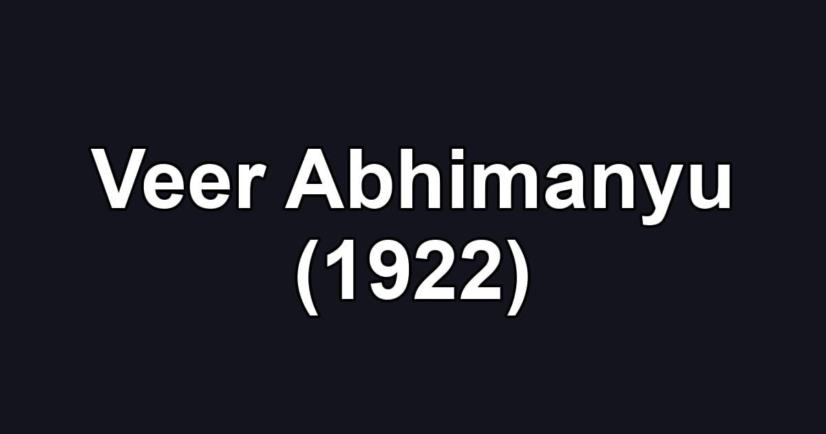 Veer Abhimanyu (1922)