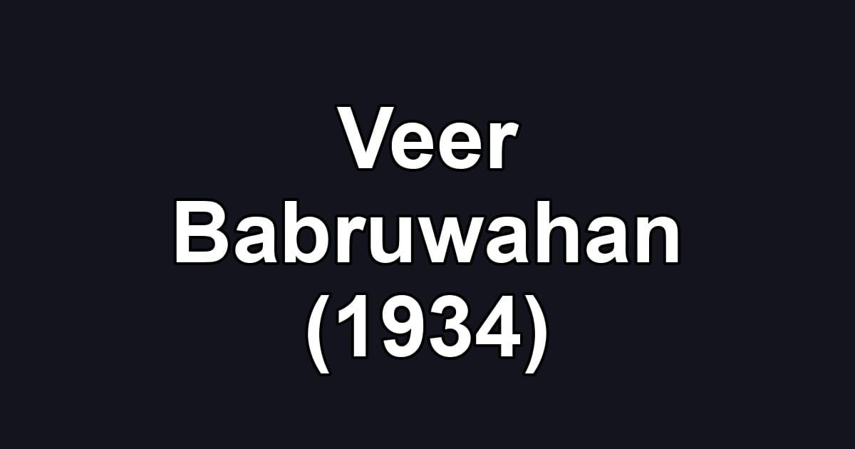 Veer Babruwahan (1934)