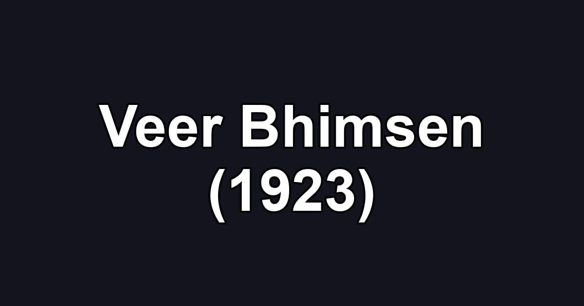 Veer Bhimsen (1923)