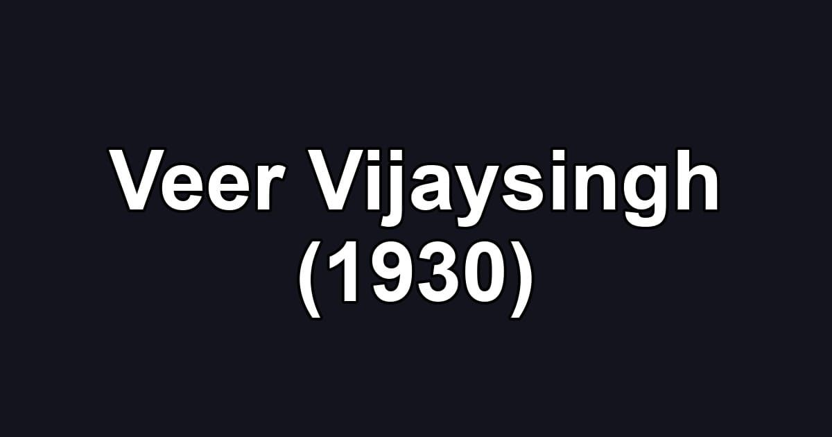 Veer Vijaysingh (1930)