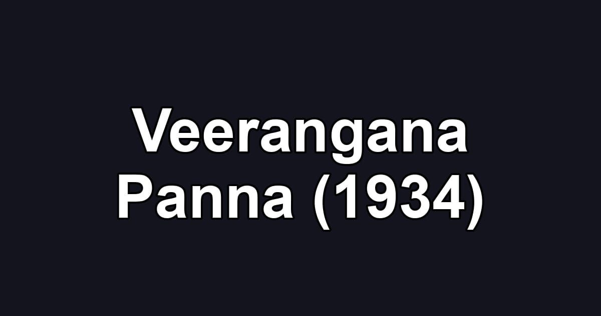 Veerangana Panna (1934)