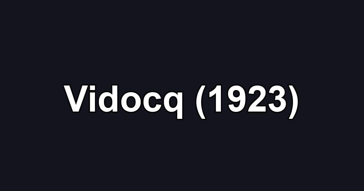 Vidocq (1923)