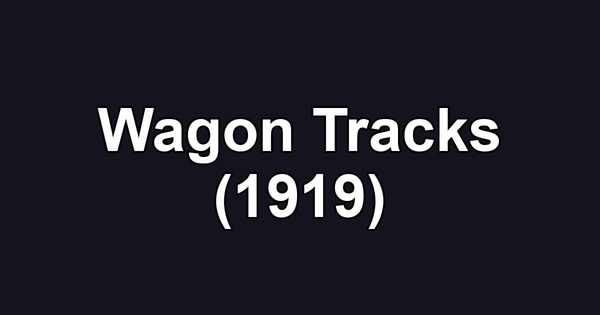 Wagon Tracks (1919)