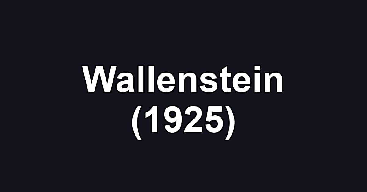 Wallenstein (1925)