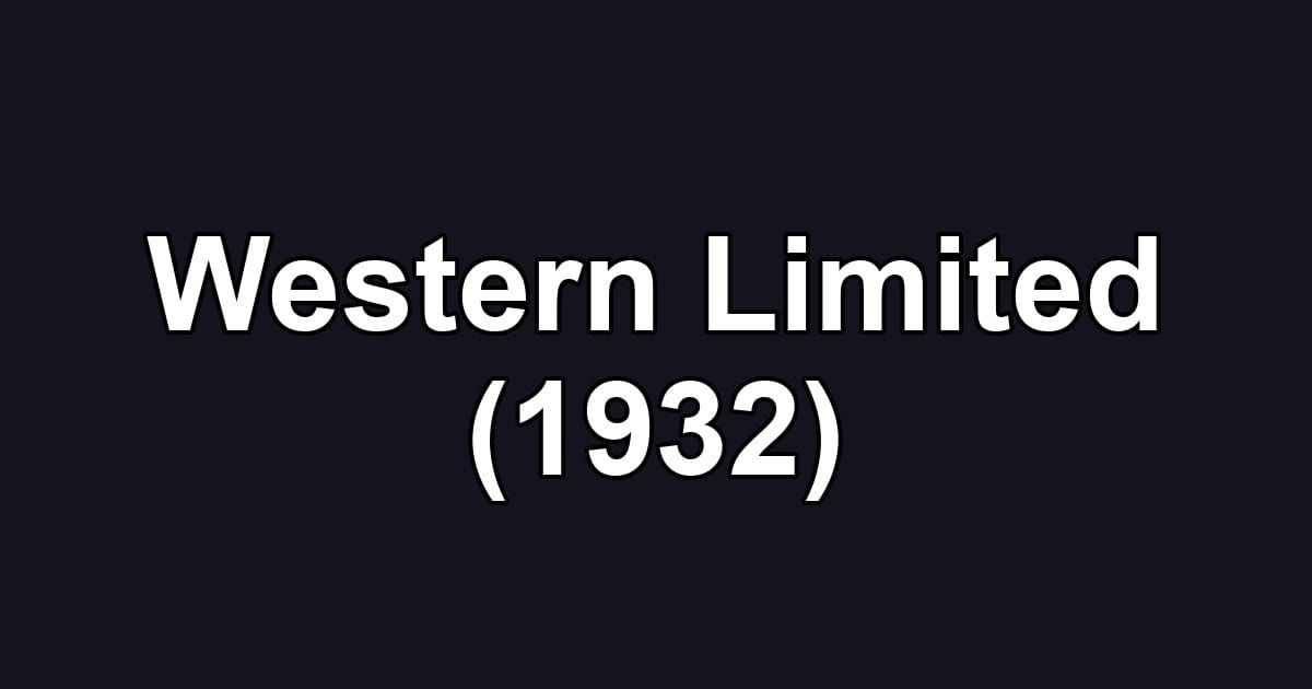 Western Limited (1932)