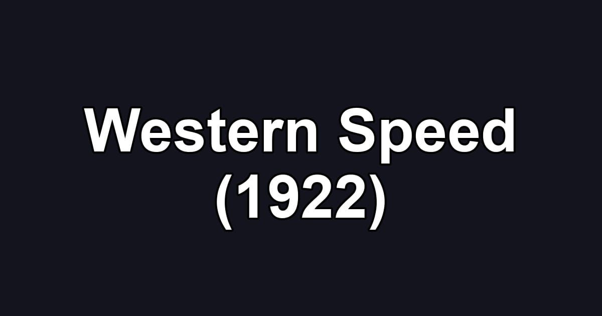 Western Speed (1922)