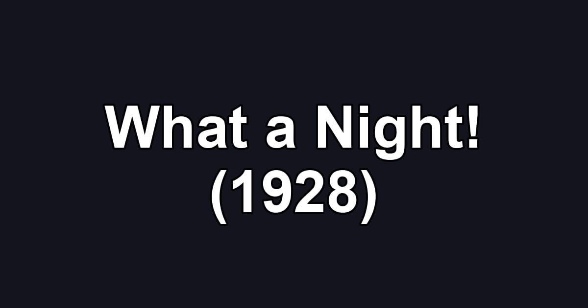 What a Night! (1928)