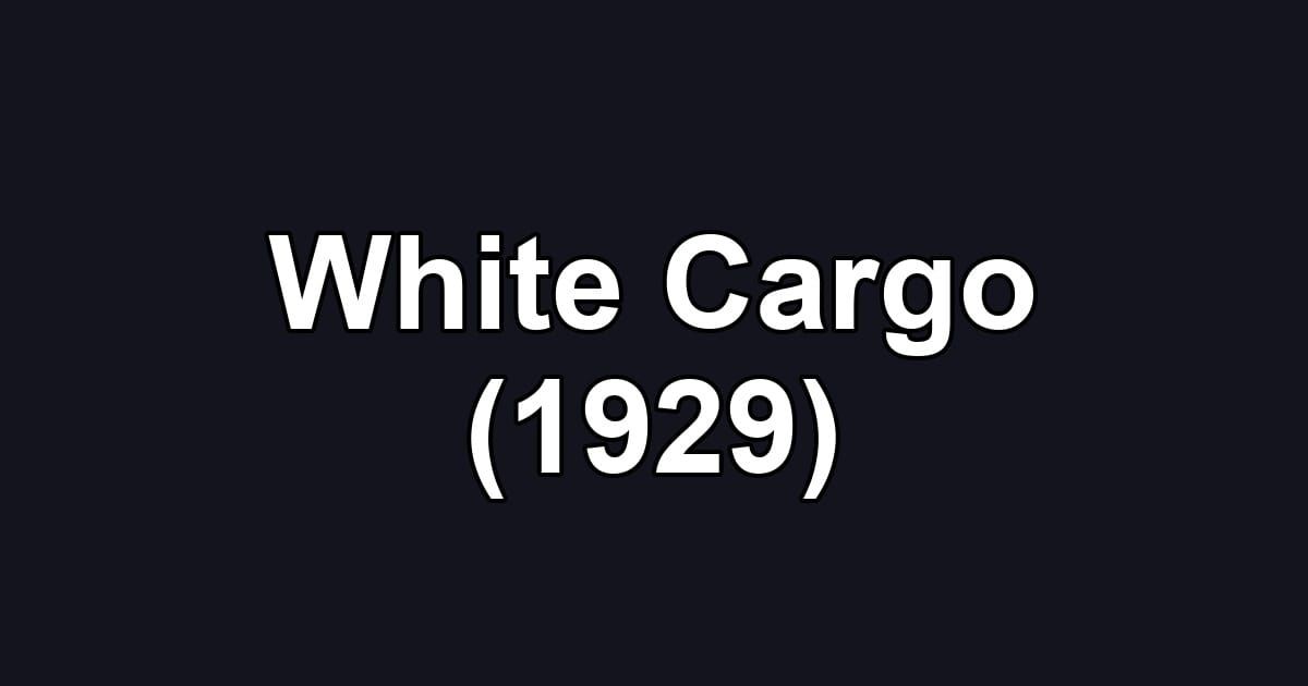 White Cargo (1929)