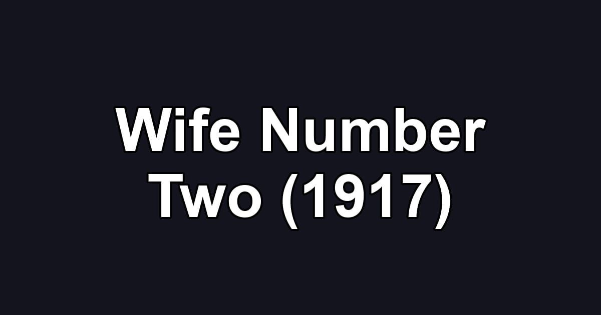 Wife Number Two (1917)