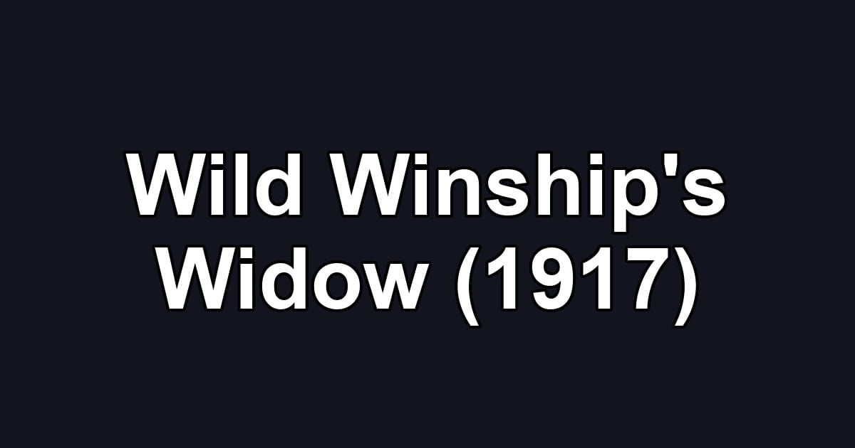 Wild Winship's Widow (1917)