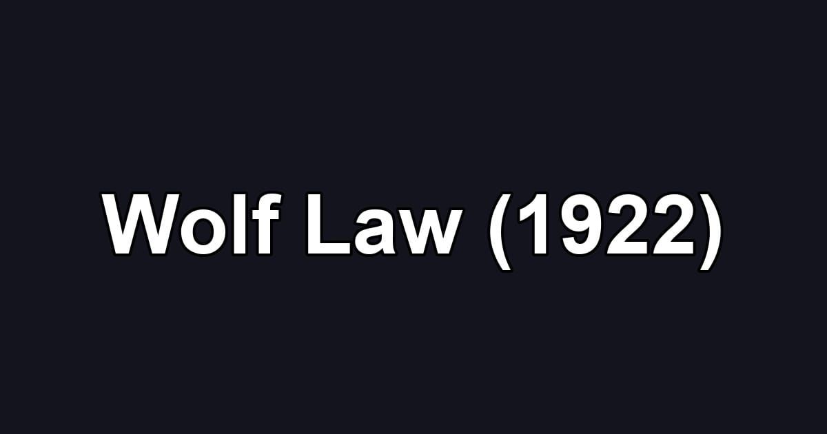 Wolf Law (1922)