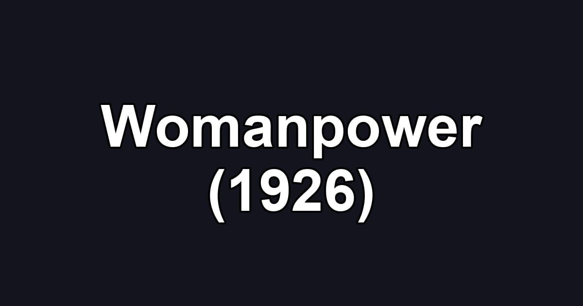 Womanpower (1926)