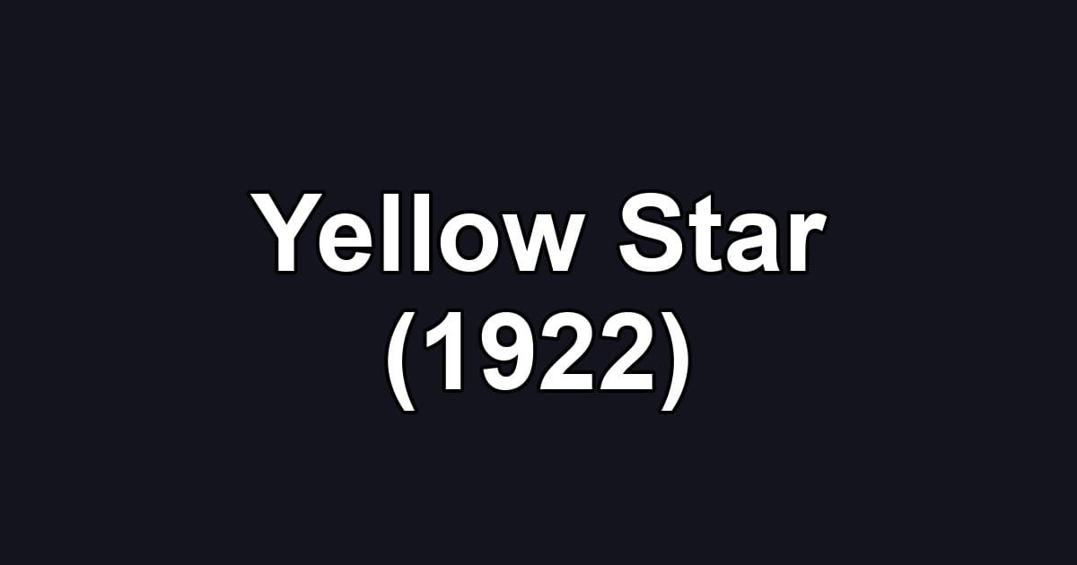 Yellow Star (1922)