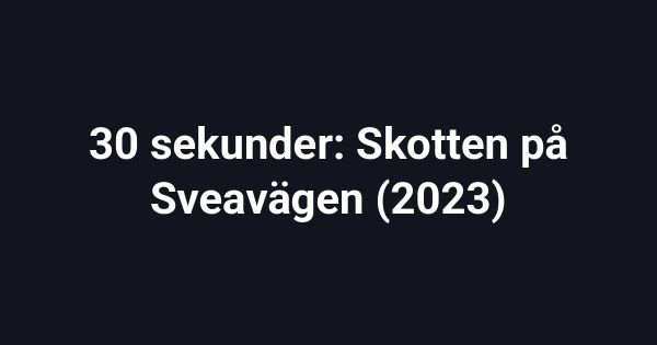 30 sekunder: Skotten på Sveavägen (2023)