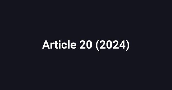 Article 20 (2024)