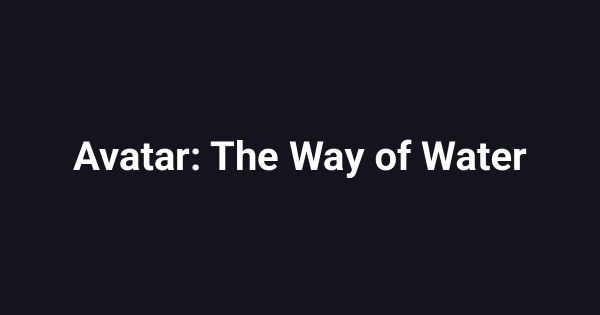 Avatar: The Way of Water