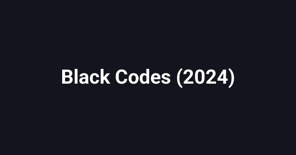 Black Codes (2024)