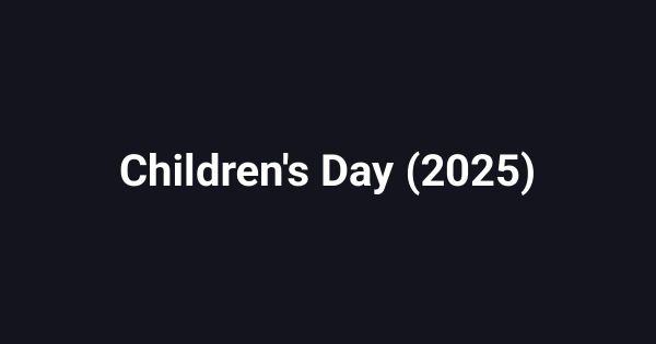 Children's Day (2025)
