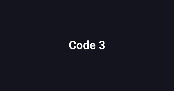 Code 3
