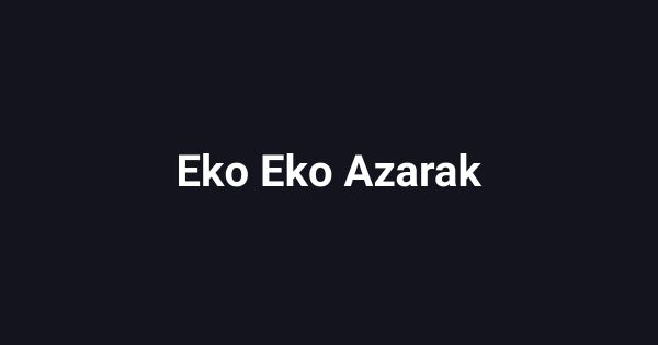 Eko eko azaraku: R-page
