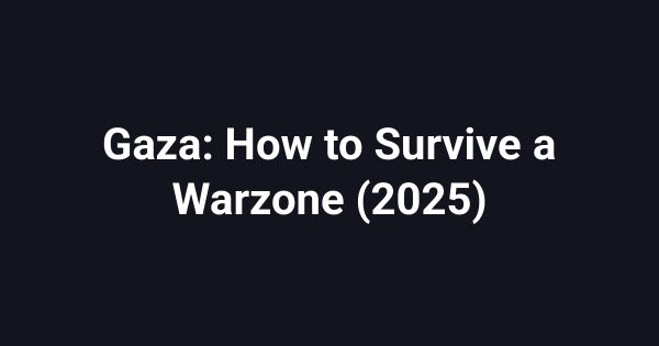Gaza: How to Survive a Warzone (2025)