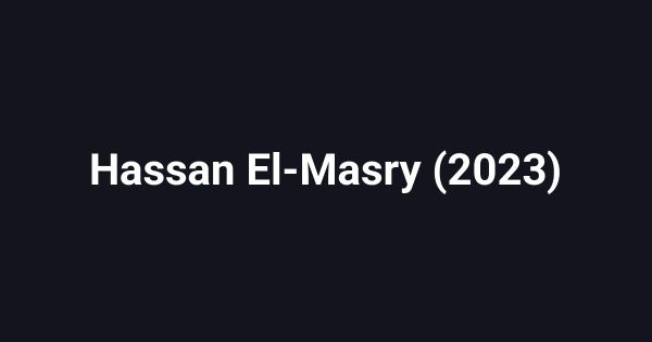 Hassan El-Masry (2023)
