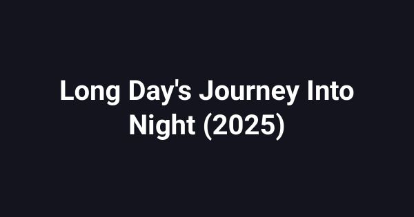 Long Day's Journey Into Night (2025)