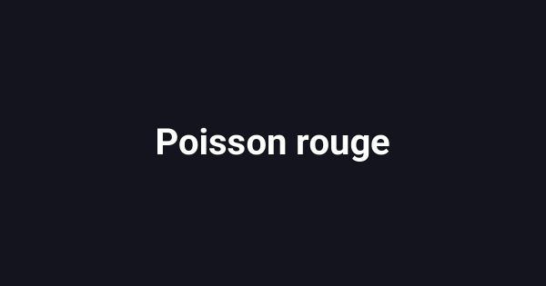 Poisson rouge