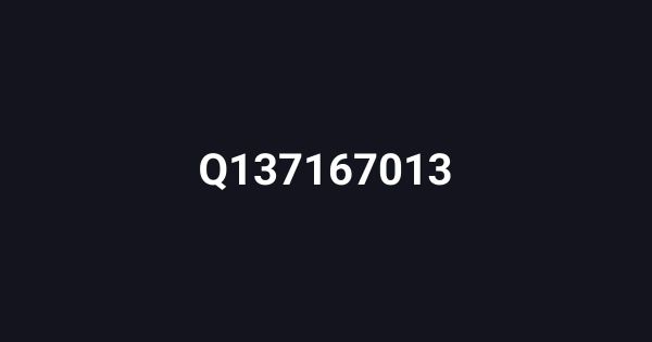 Q137167013