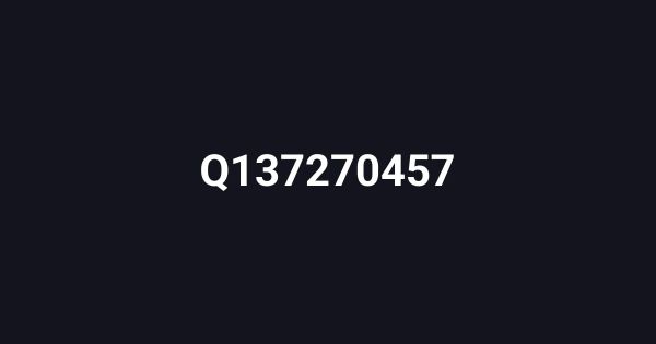 Q137270457
